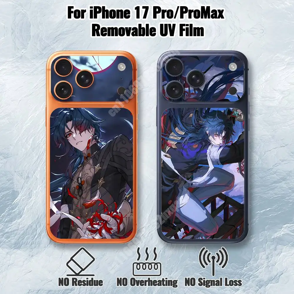 

Honkai Star Rail Blade Removable UV Film for iPhone 17 Pro 17 ProMax Protective Sticker