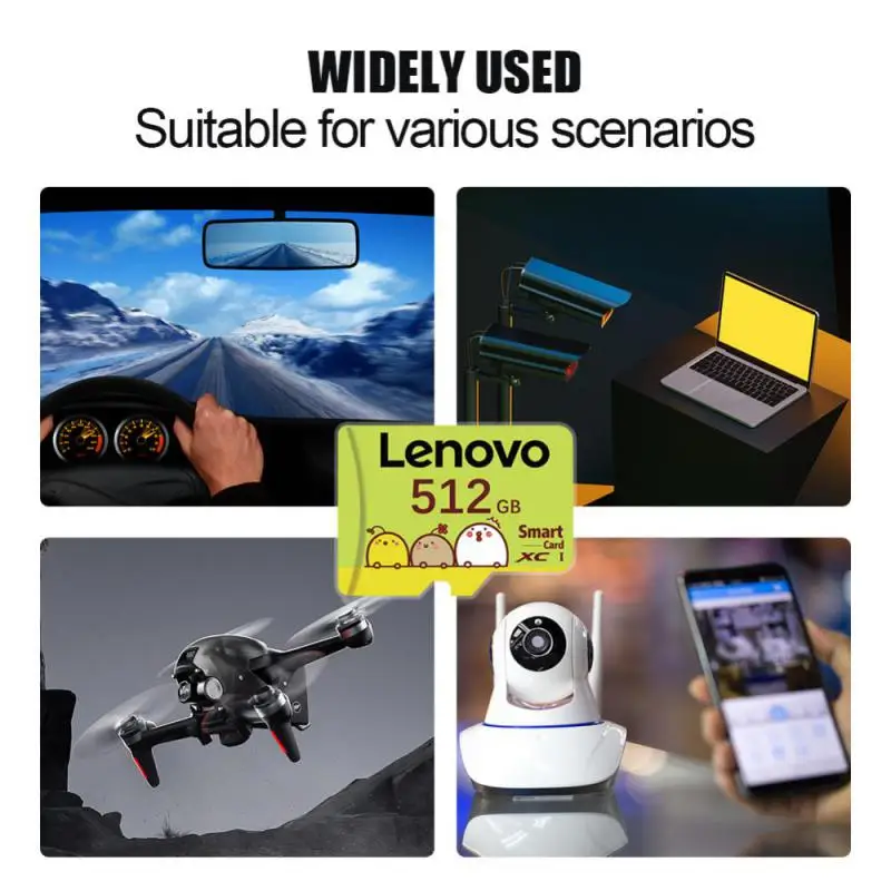 Original Lenovo SD Card Class 10 TF Flash Card 256GB 512GB 1TB 2TB Red & Black Memory Card 128GB For Mobile Phone PC Speaker