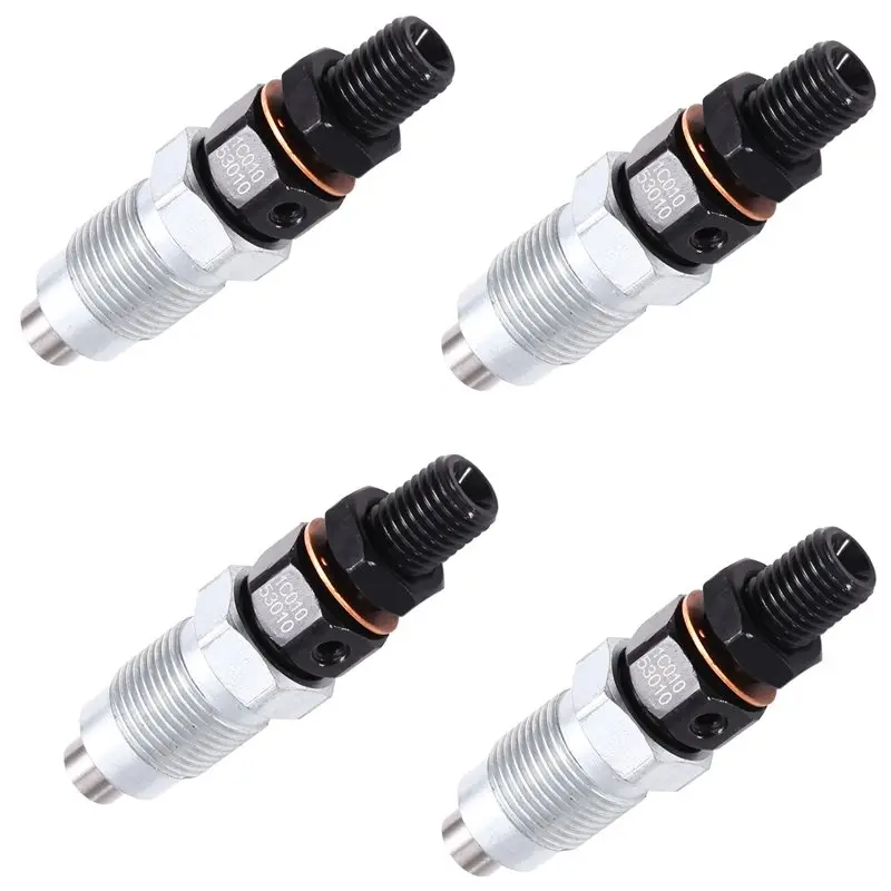 For Kubota V3 V3300 V3600 T V3800 Fuel Injector Set- 4 Pieces 1C010-53010 1C010-53900 Automotive Replacement Parts-AS55