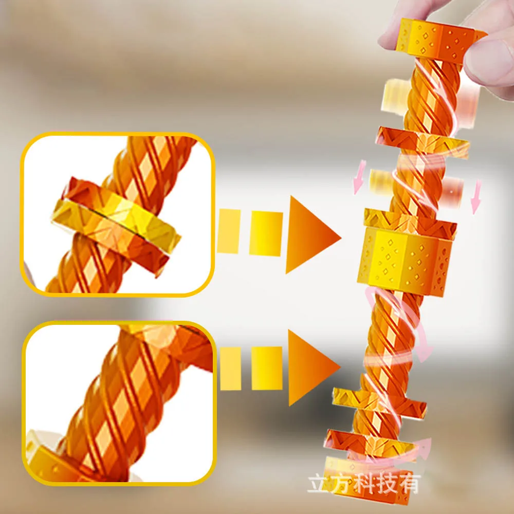 3D Gedrukt Dual Head Schroef Spinning Vingertop Speelgoed Leuke Spiraal Voor Kinderen Volwassen Stress Relief Speelgoed Hand Spinning ADHD Autisme Fidget