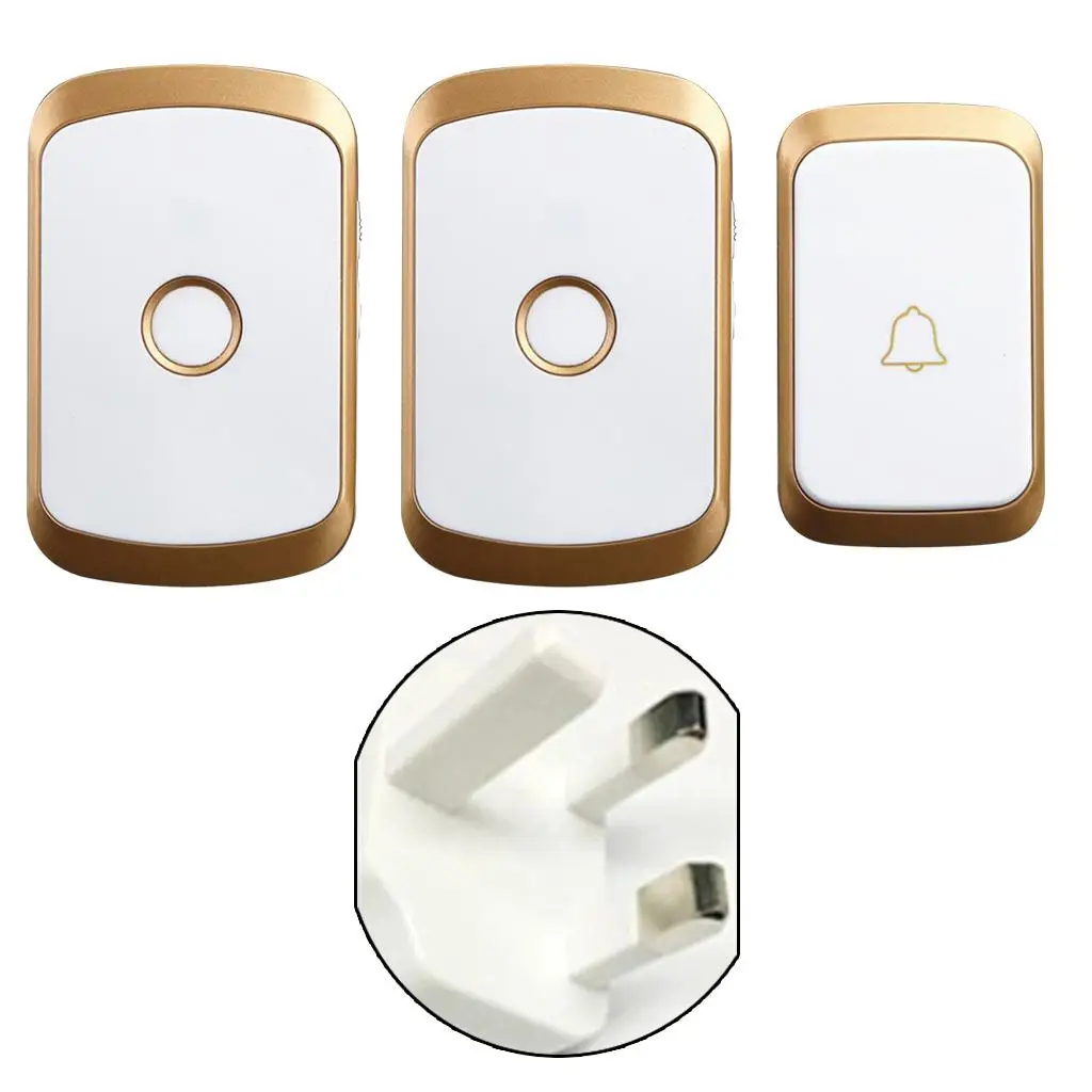 Campanello senza fili a batteria campanello per porta Plug-in Wireless, 36 melodie 4 es