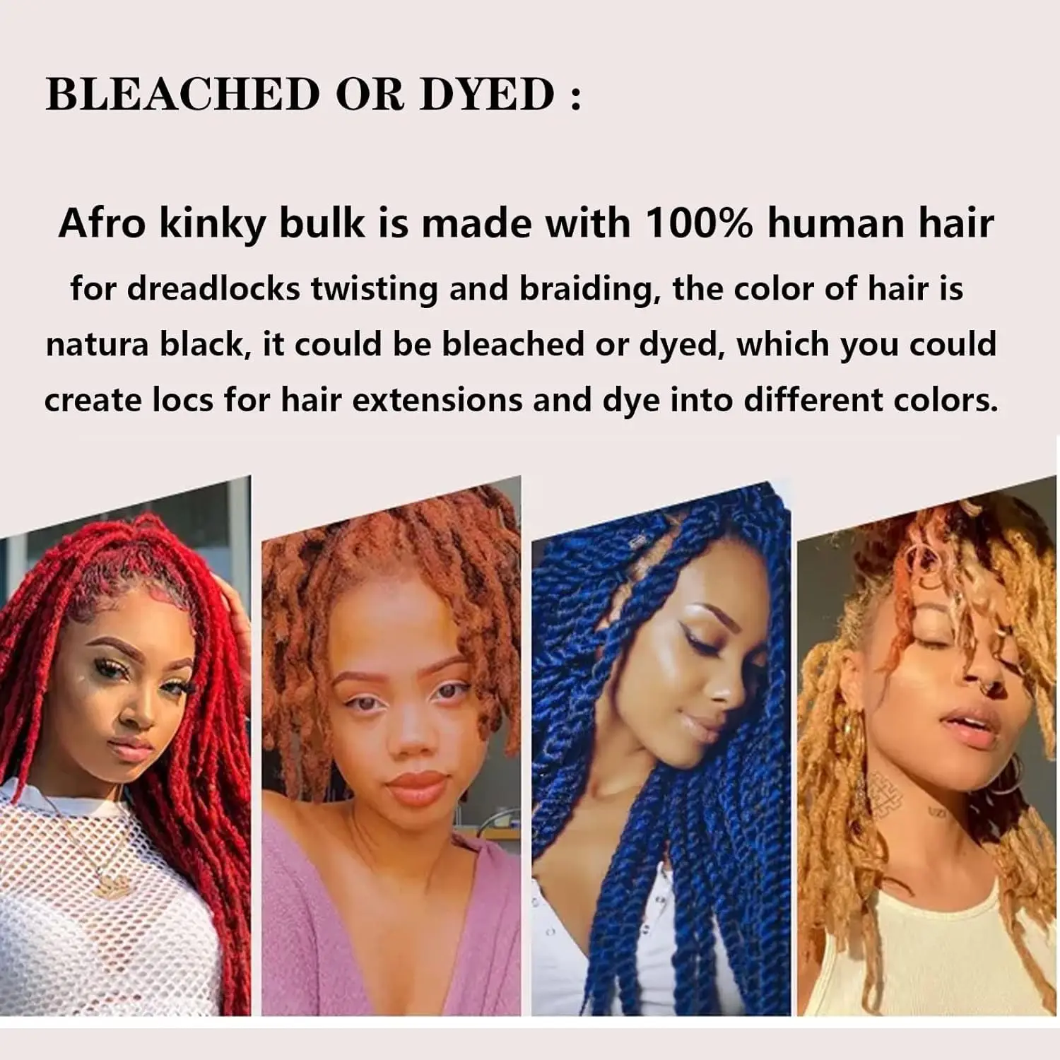 Afro Kinkys Bulk Human Hair 8 Inch 30g/Bundle Black Afro Kinky Bulk 100% Human Hair Afro Kinky Hair Bleach Before Dyeing