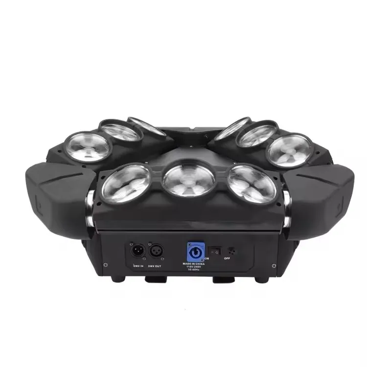 Professionele Podiumverlichting Led Spider Licht 9pcs * 10w 4in1 Rgbw Led Podium Moving Head Licht voor Bruiloft Disco Dj