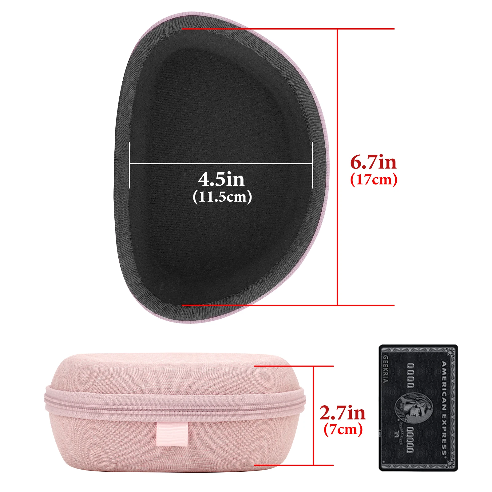 Geekria Headphone Case Compatible with Beats Solo4, Solo3, Solo2, SoloHD Case, Replacement Hard Shell Travel Carrying Bag (Pink)