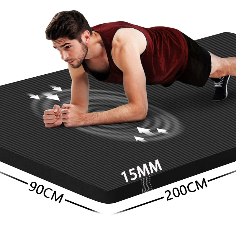 Large Size 200X90cm Non-slip Thicken 20mm Fitness Yoga Mat Tasteless Pilates Gym Exercise Sports Pad Gymnastics Meditation Mat