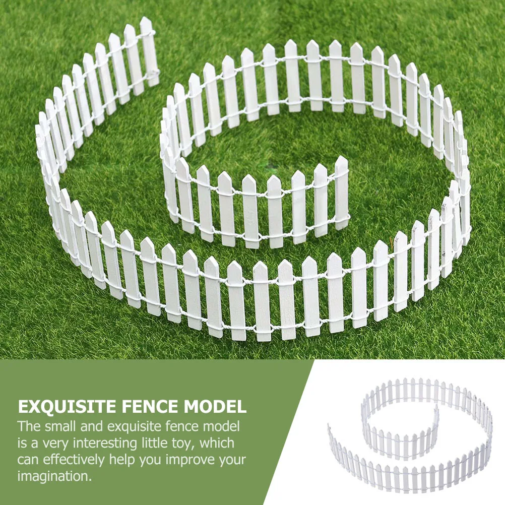 2 pezzi mini recinzione decorazione in legno fai da te fata giardino micro paesaggio pianta in vaso installazione ornamento artigianale per oggetti di scena fotografici e casa