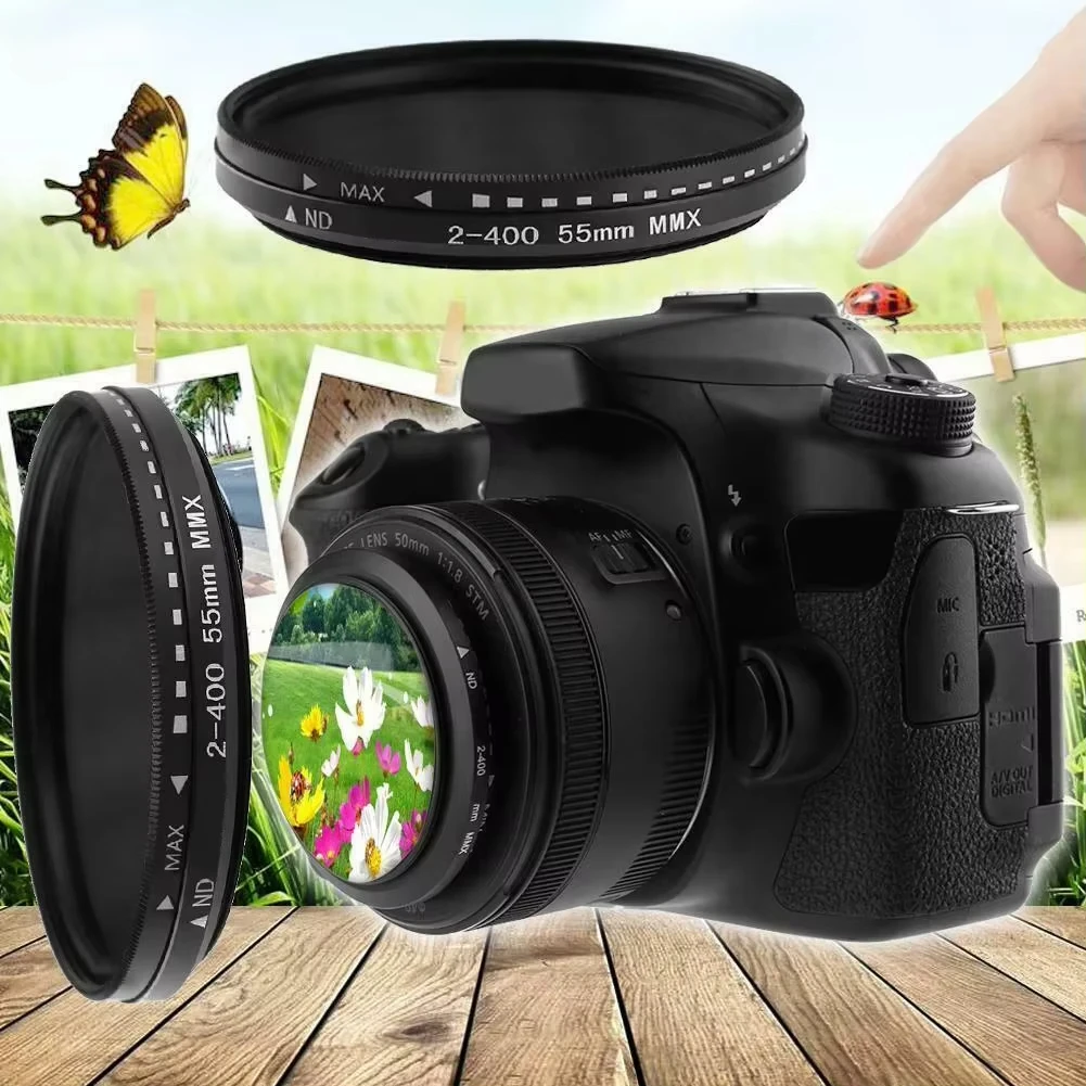 Adjustable Fader Variable ND Filter ND2 to ND400 Neutral Density for Camera Lens Filtro ND 37/46/49/52/55/58/62/67/77/82mm