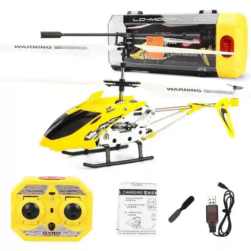 New 3.5-Way Alloy Remote-Controlled Helicopter With Light Charging Remote Control Aircraft Children'S Toys A Birthday Present