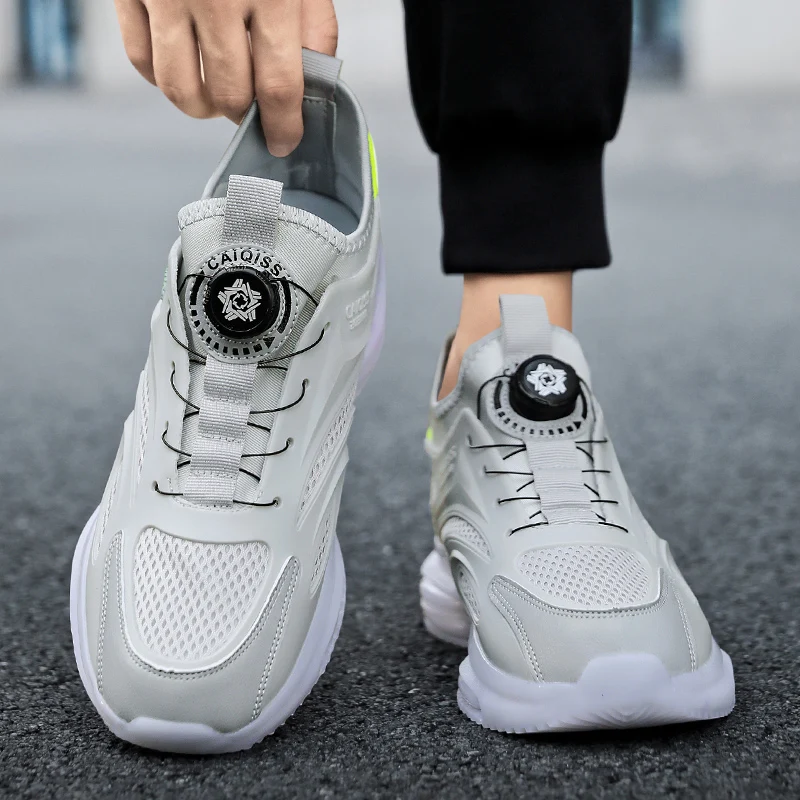 Men' Shoes Summer Mesh AComfortable Swivel Clasp Running Sneakers Outdoor Breathable Casual  Wear Resistant Non-Slip skateboard