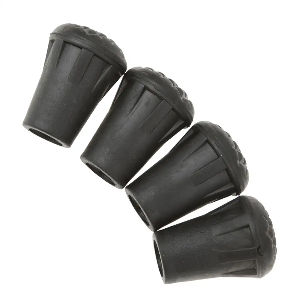 4pcs Rubber Tips for s - Replacement Pole Most Hiking Poles - Shock Absorbing, Adds Grip, and Traction