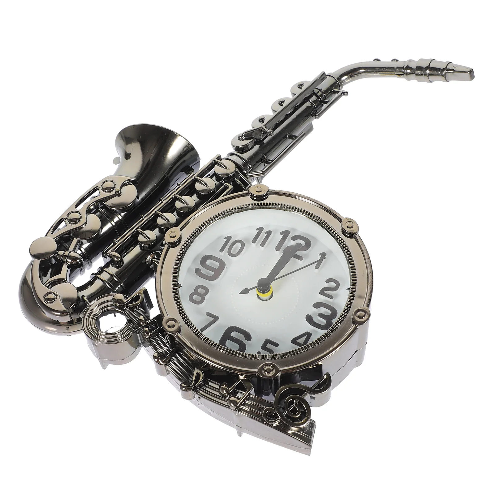 

Saxophone Shaped Alarm Clock Retro Decorative Alarm Clock Bedside Clock for Bedroom Home without (Random Color)