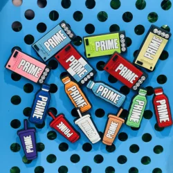 15pcs/set Prime Drink Bottle Shoe Charms PVC DIY Decoration Sandal Shoes Accessories for Kids Gifts Fit Wristband