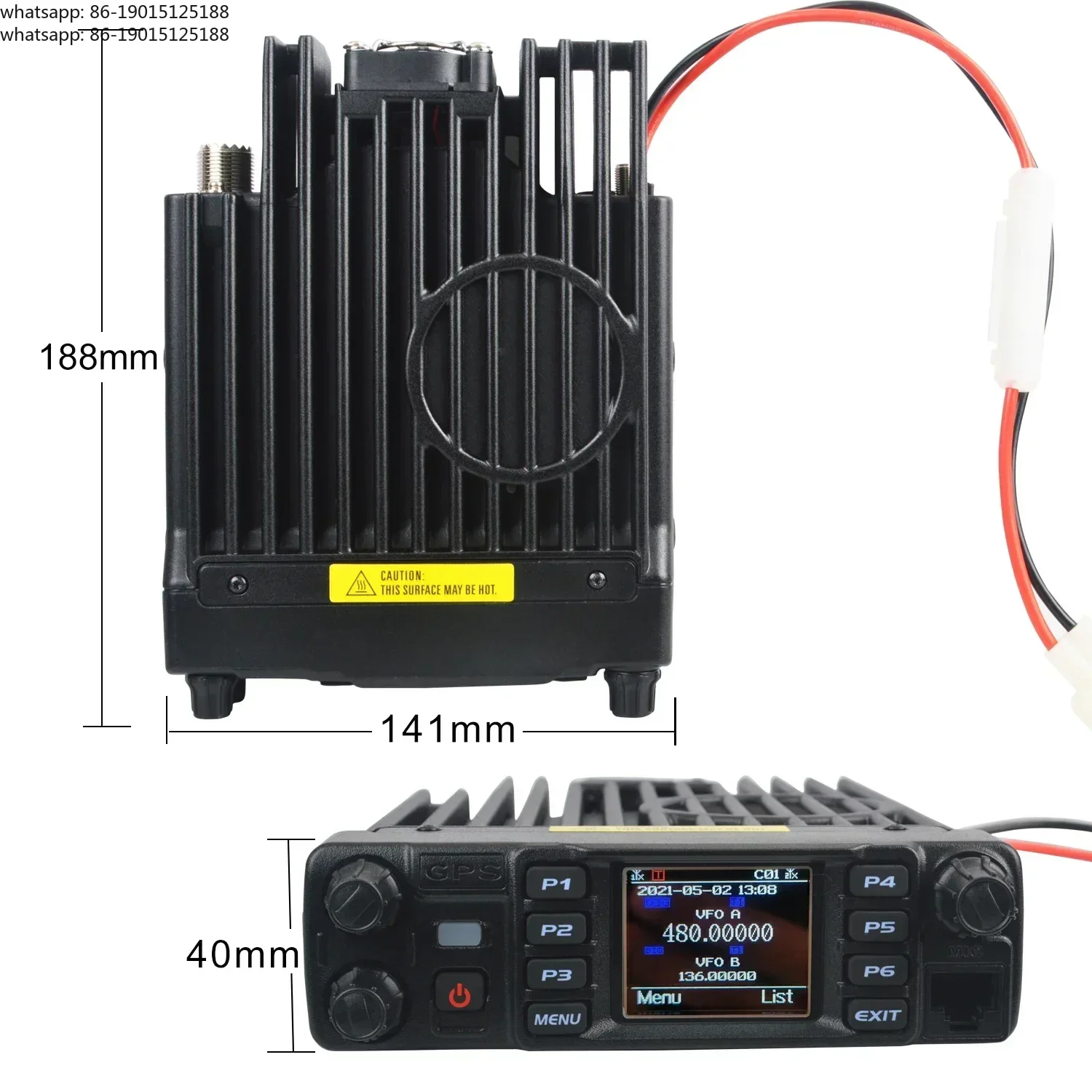 AT-D578UV airborne band receiving GPS Bluetooth PTT DMR digital repeater function FM mobile radio AES256