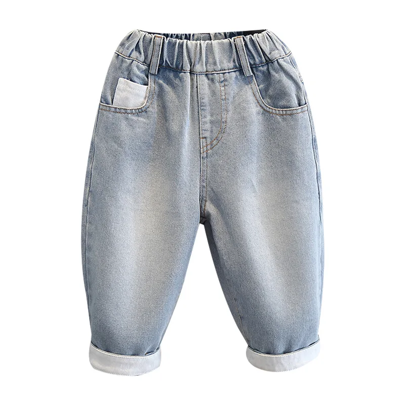 

2-10 Years Korean Children's Clothing, Denim Pants Spring Autumn Trousers Girls Straight Pants Boy Jeans Kids Straight Pants