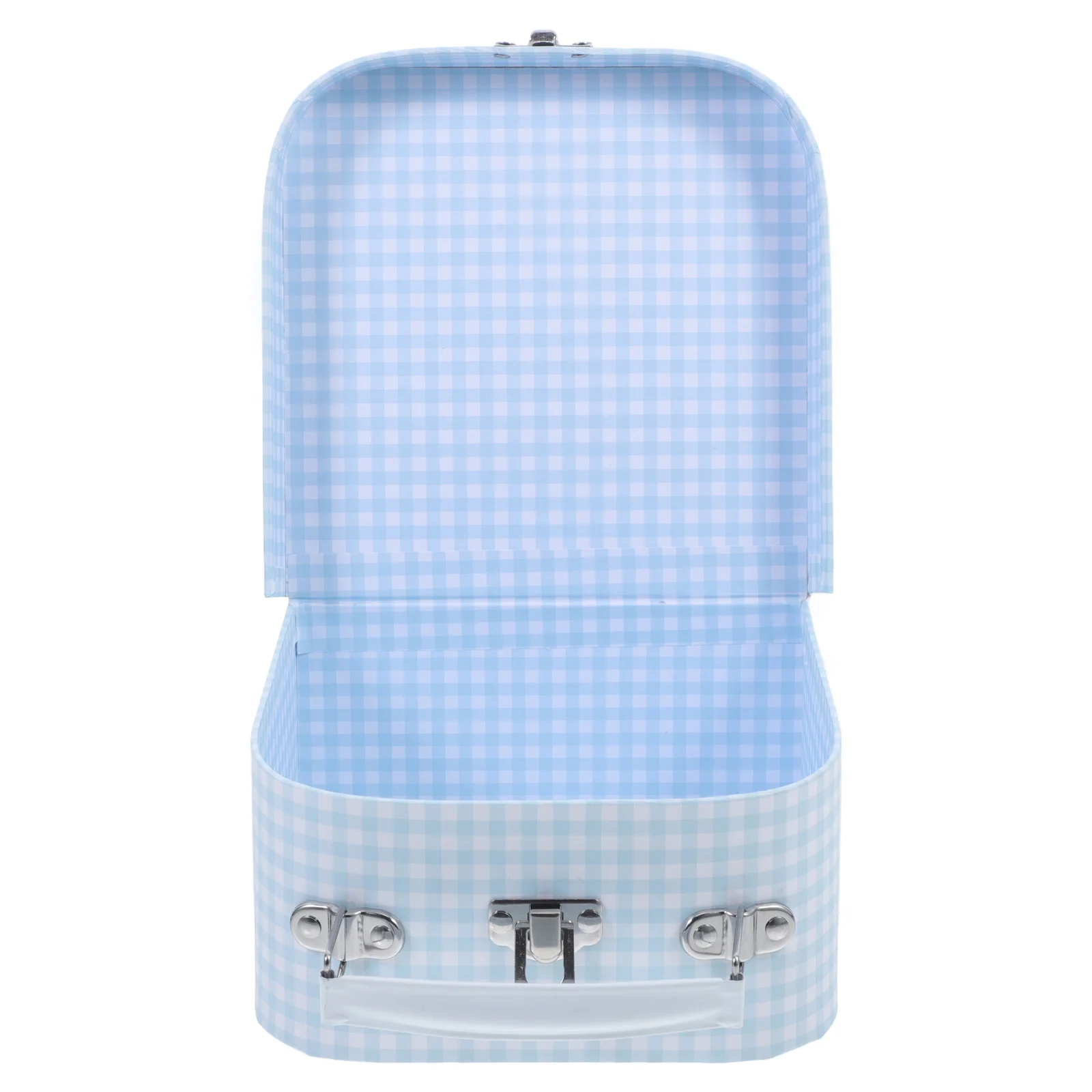 

Plaid Children Gift Box Portable Storage Decorative Keepsake Container Trinket Box Paperboard Suitcase Festive Supplies