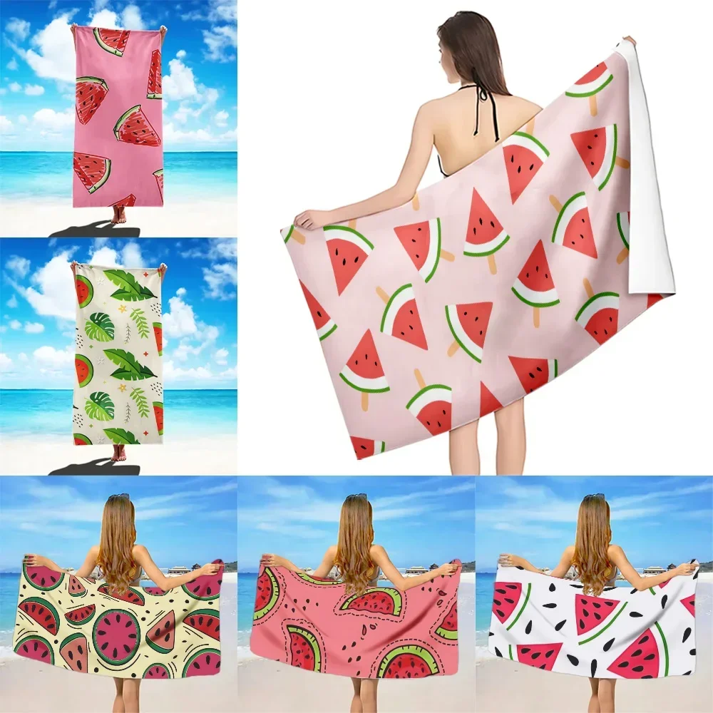 

Банное полотенце Watermelon Delight — забавный летний дизайн, мягкий впитывающий материал, идеально подходит для пляжной релаксации, добавляет свежую вибрацию вашего отпуска