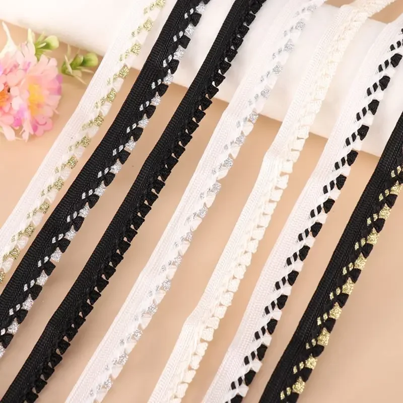 5Meters/196.85In Each Pack New Clothing Accessories Lace Fabric Fabric Dress Exquisite Prom Headdress Accessories Wavy Pointed B