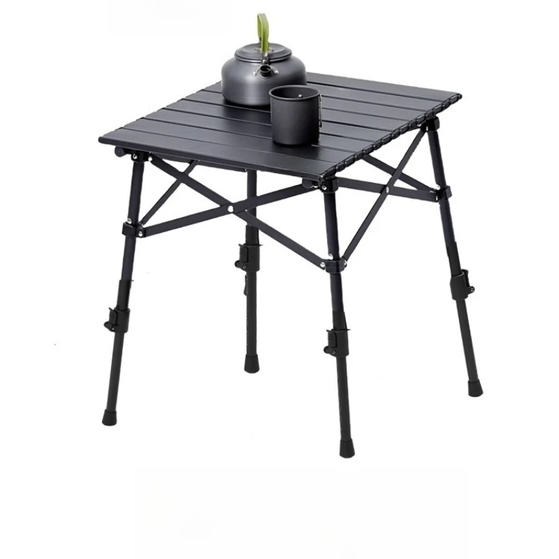 

Outdoor folding egg roll table aluminum alloy camping picnic motorcycle travel ultra-light weight hiking portable small tea