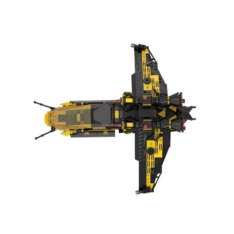 910pcs MOC Blacktron Gunship The bLAATcktron Model Building blocks Construction DIY creative toys Brick Christmas gift Birthday