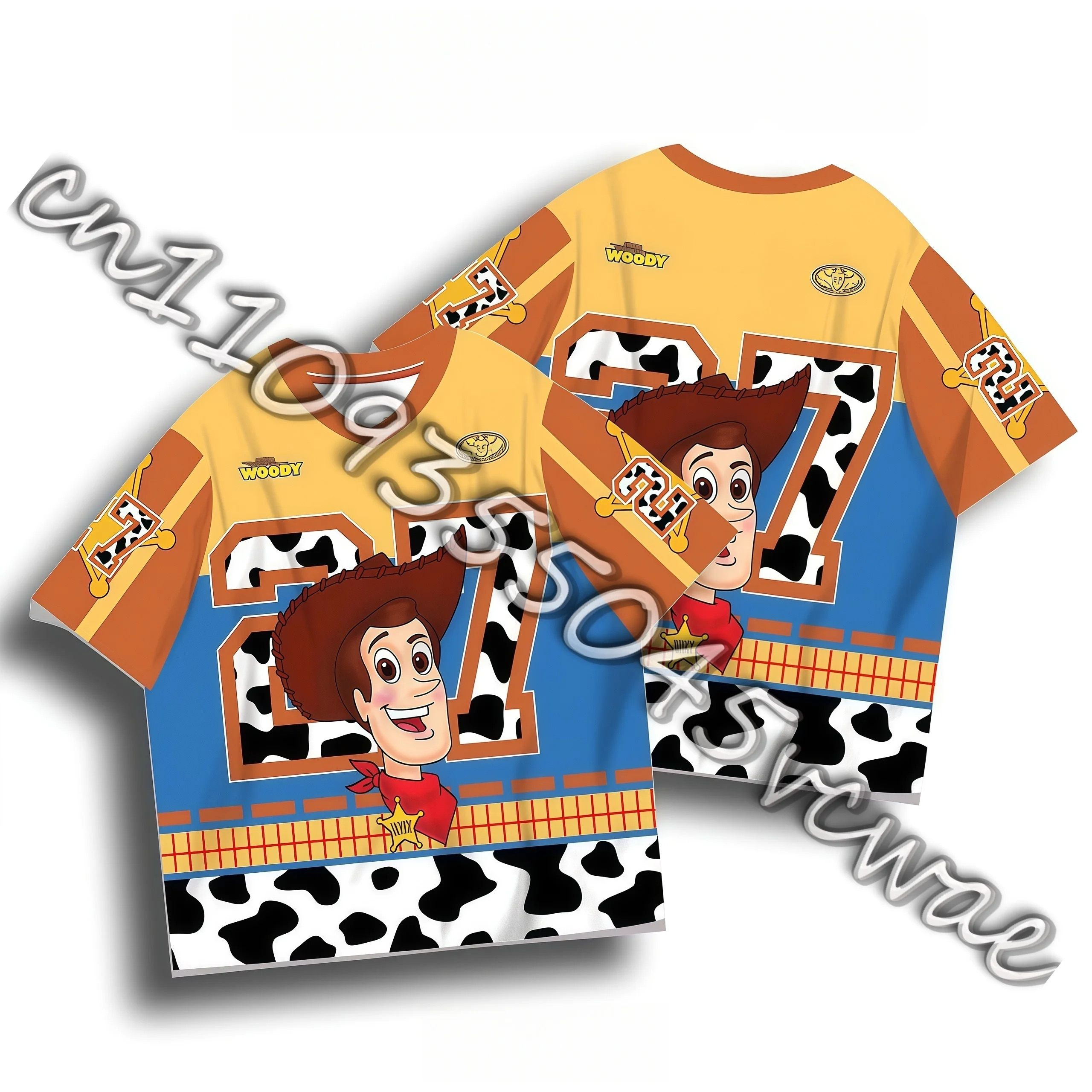 

Новая летняя спортивная рубашка Disney Toy Story, модная мужская и женская футболка с короткими рукавами, повседневный топ 2026