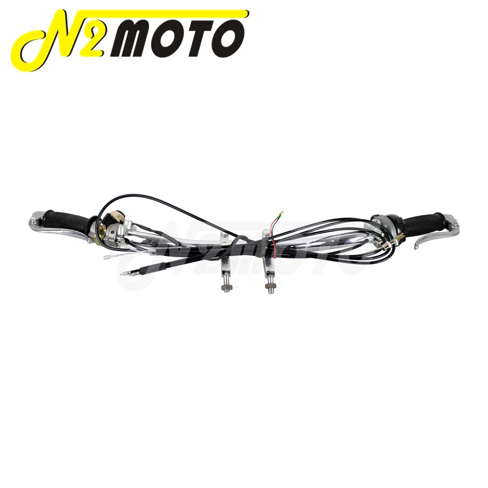 Motorcycle Ural Sidecar Handlebar W/ Grip Lever Cable For Zundapp DB DS DBK KS KS750 BMW M72 R12 R66 Complete Handlebar Assembly