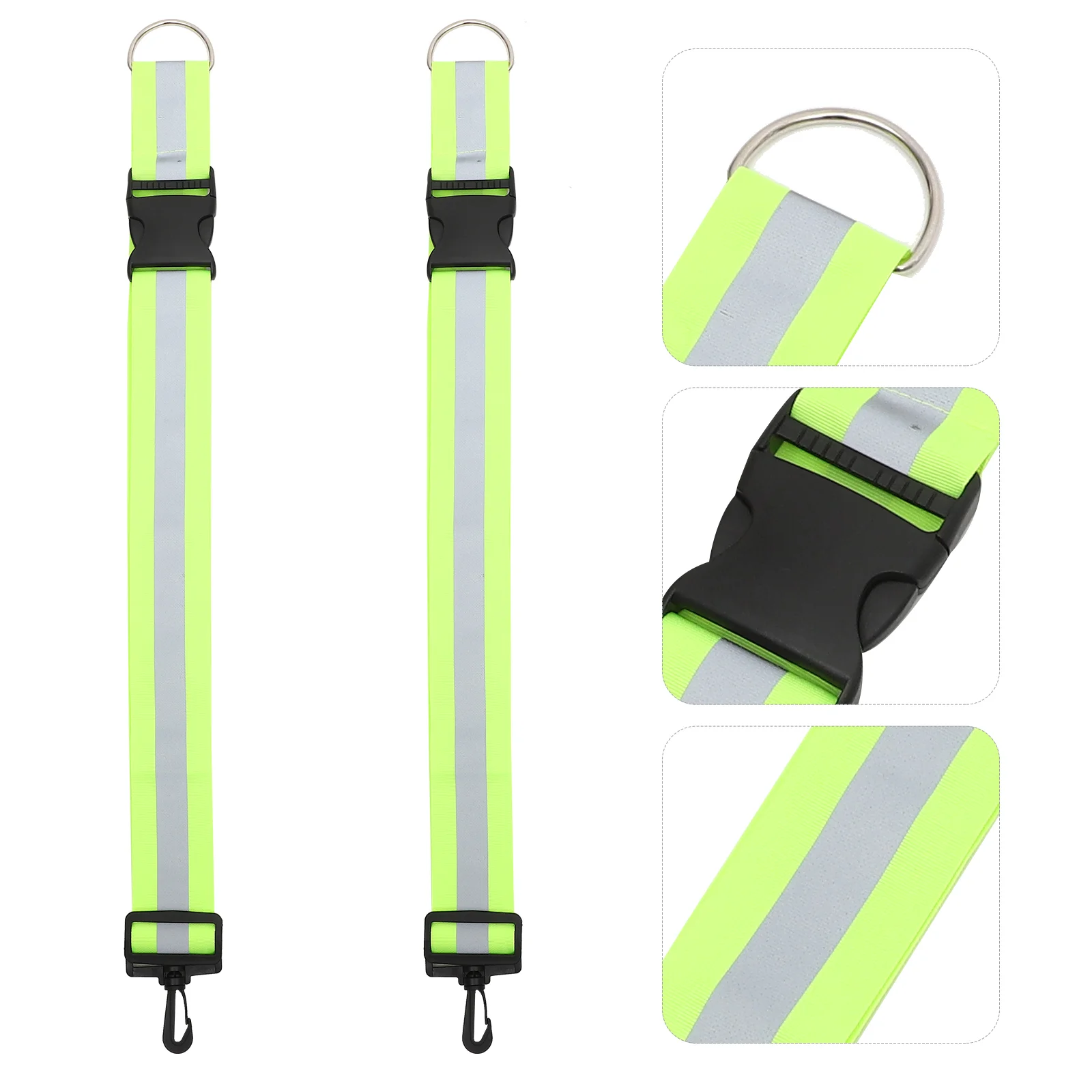 2 Pcs Reflective Suspender Belt Armband Wristband Cycling Night Running Sports High Visibility Tape Safety Bands