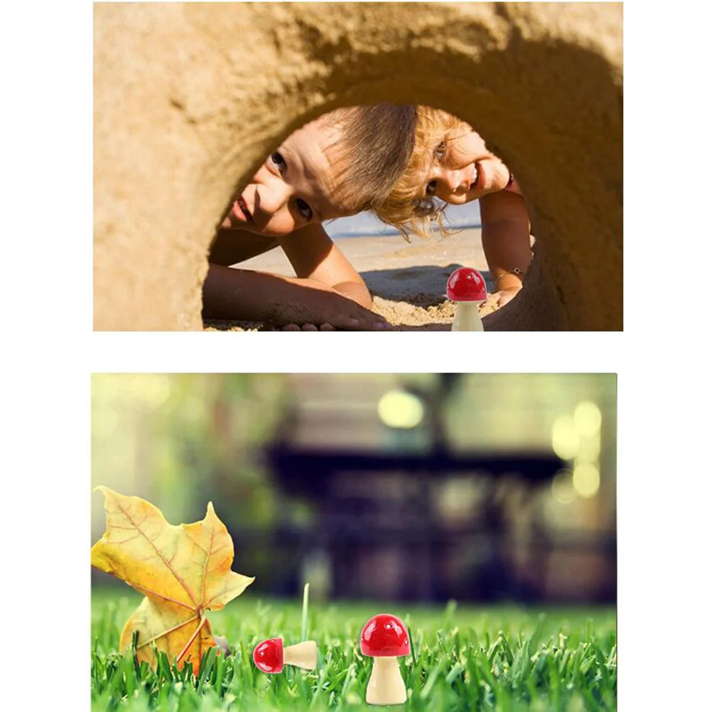 

6 Pcs Miniature Landscape Ornament Mushrooms Garden Miniatures Toadstool Ornaments