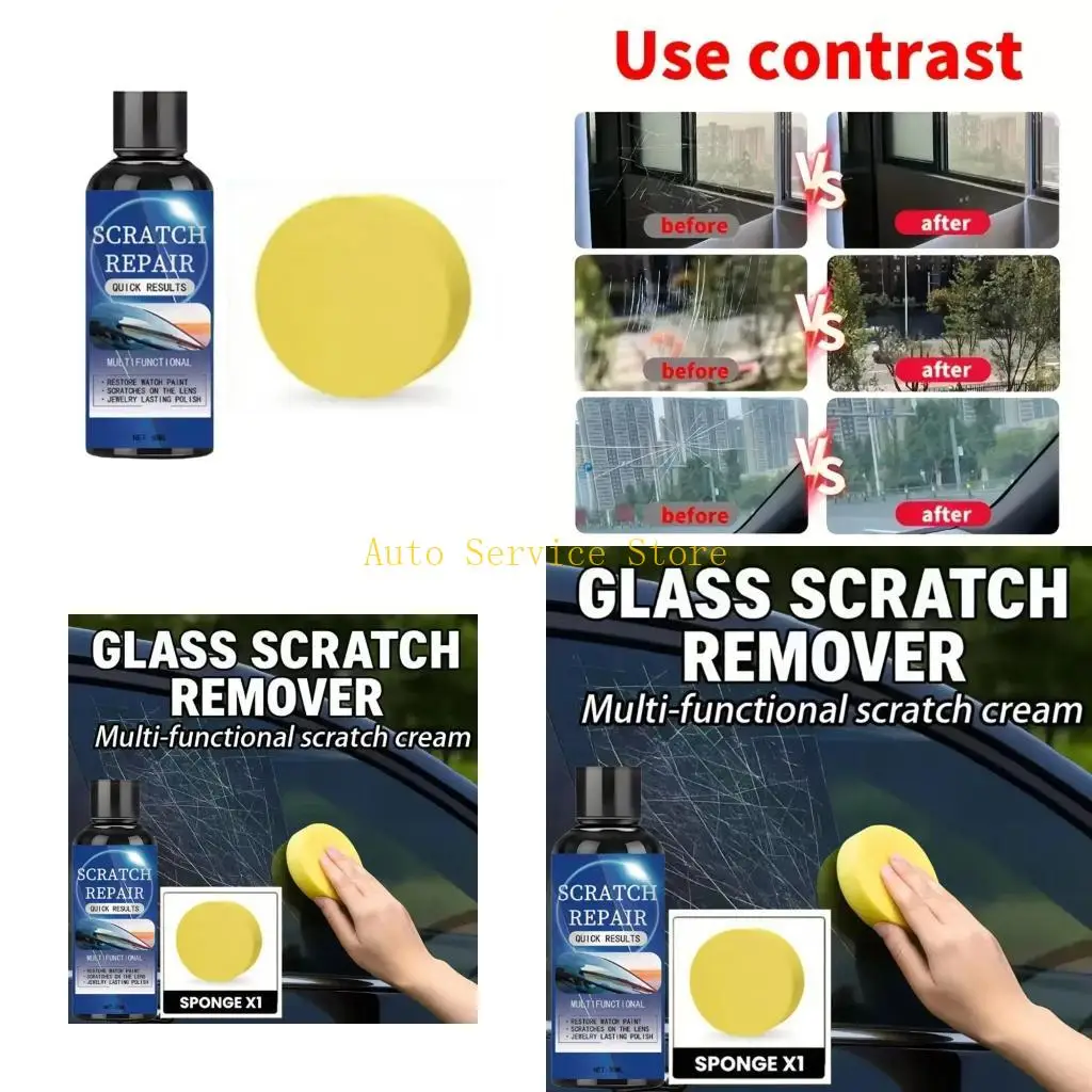 462A 30/50g Car Scratch Remover & Cleaning Songe Set for Autos Body Paint Scratch