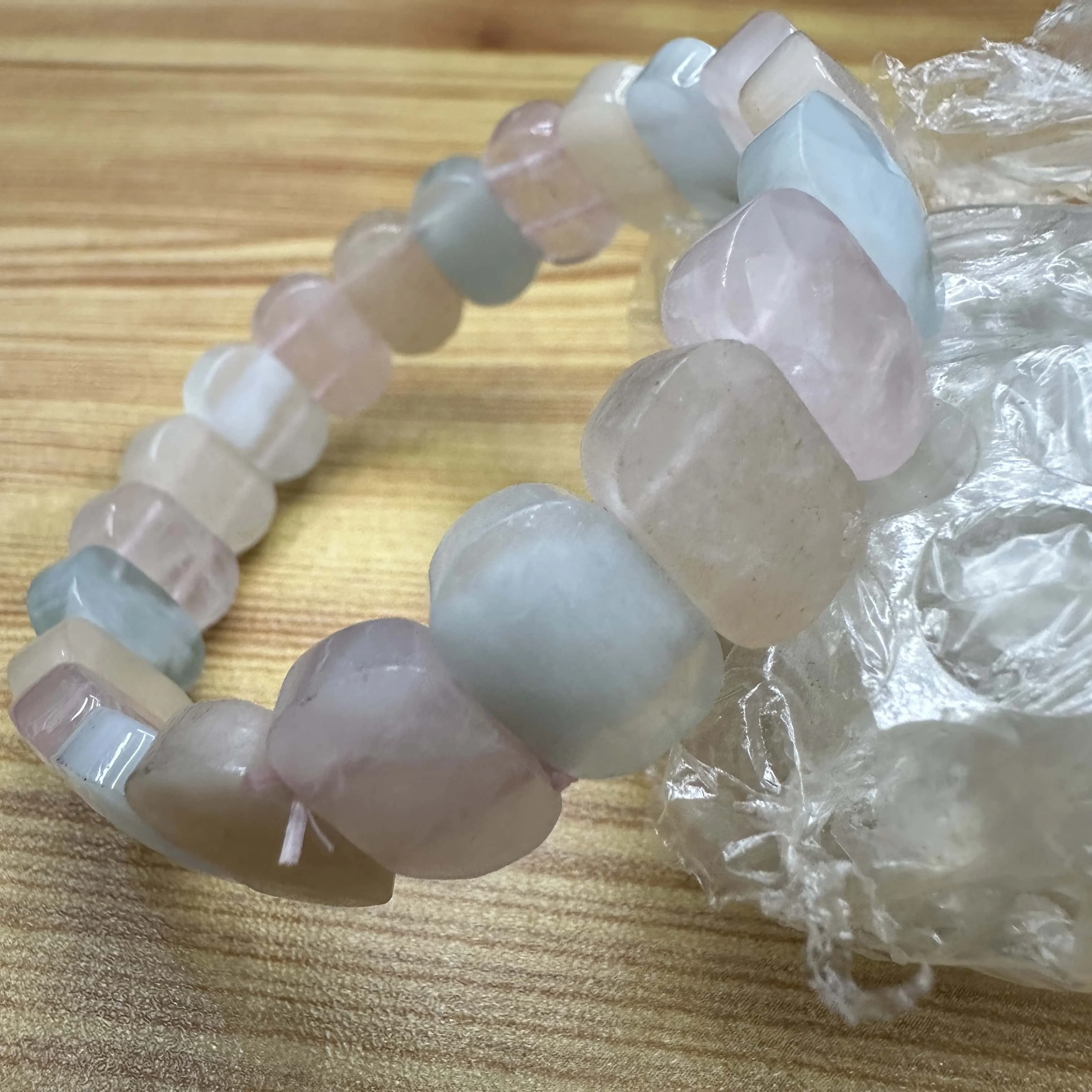 

Natural Morganite Stone Bracelet Bead Jewelry Energy Magnetic Fashion Crystal Reiki Accessory for Women Men Party Gift