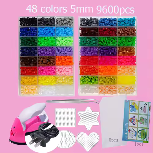 Hama Beads Box Embalagem Thermal mosaic Ferro Educação Beads, Ironing beads Fuse Beads Brinquedo DIY, 24 48 72 Cores 2.6MM 5MM - Image 20