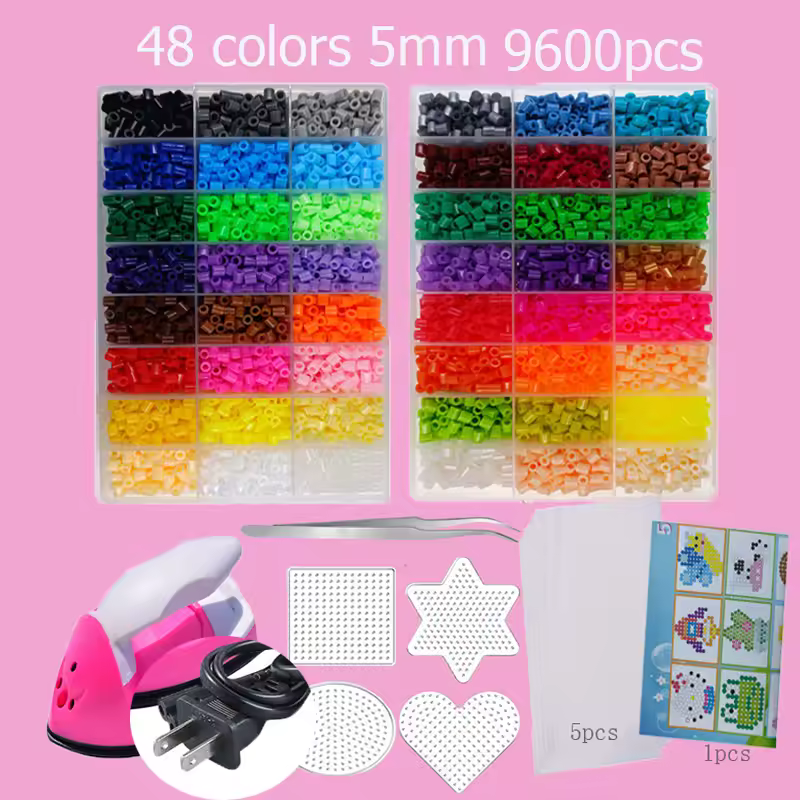 Hama Beads Box Embalagem Thermal mosaic Ferro Educação Beads, Ironing beads Fuse Beads Brinquedo DIY, 24 48 72 Cores 2.6MM 5MM - Image 20