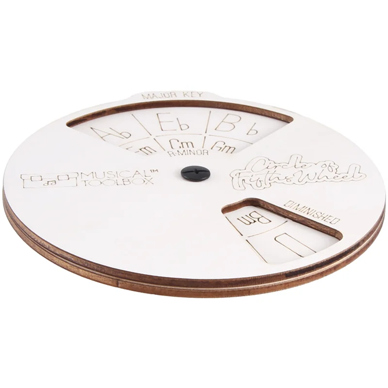 1 Piece Melody Tool, Circle Of Fifths For Musicians, To Readily Find Chord Combinations. (White) Wooden Melody Wheel - view 6