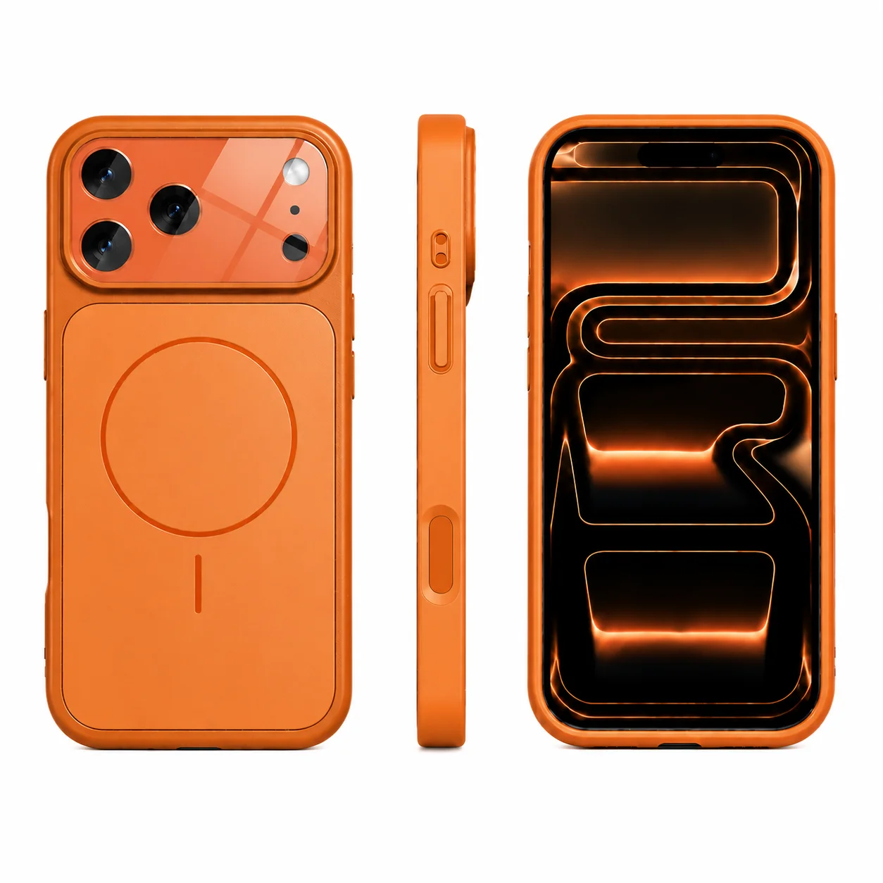 Luxuriöse Matte Metallische Textur Anti-Sturz Handyhülle für iPhone 17 16 15 14 13 Pro Max Kabelloses Magnetisches Laden Stoßfeste Hülle