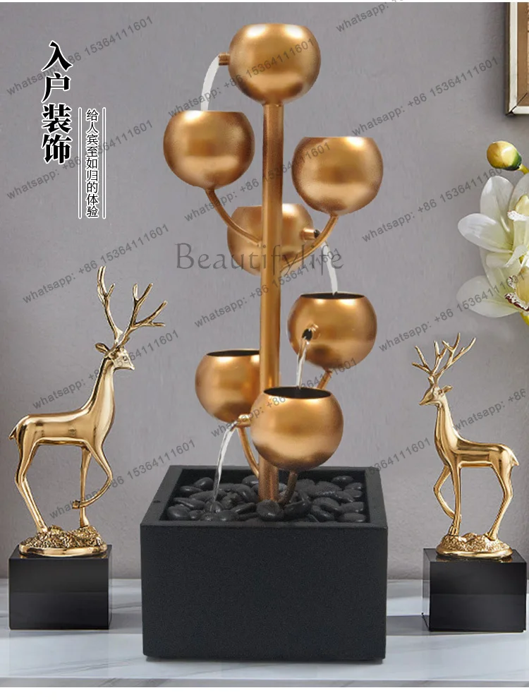 LJY circulating water living room fountain water feature home office countertop creative high-end decoration