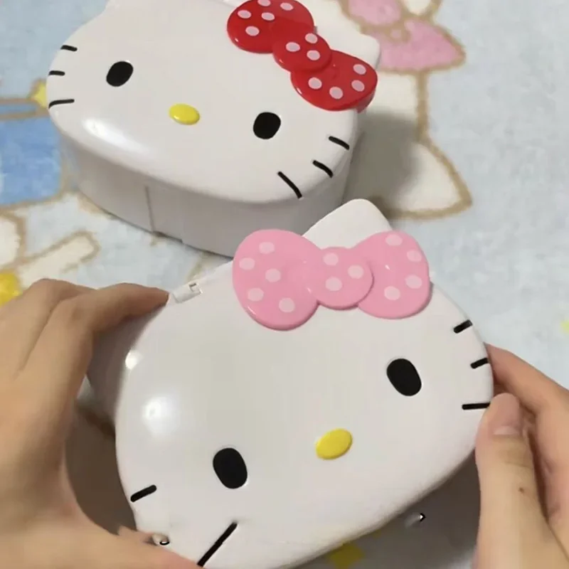 Sanrio Anime Hello Kitty Jewelry Box Cartoon Sweet Creative Convenient Decorative Mirror Multifunctional Storage Box Gift Toys