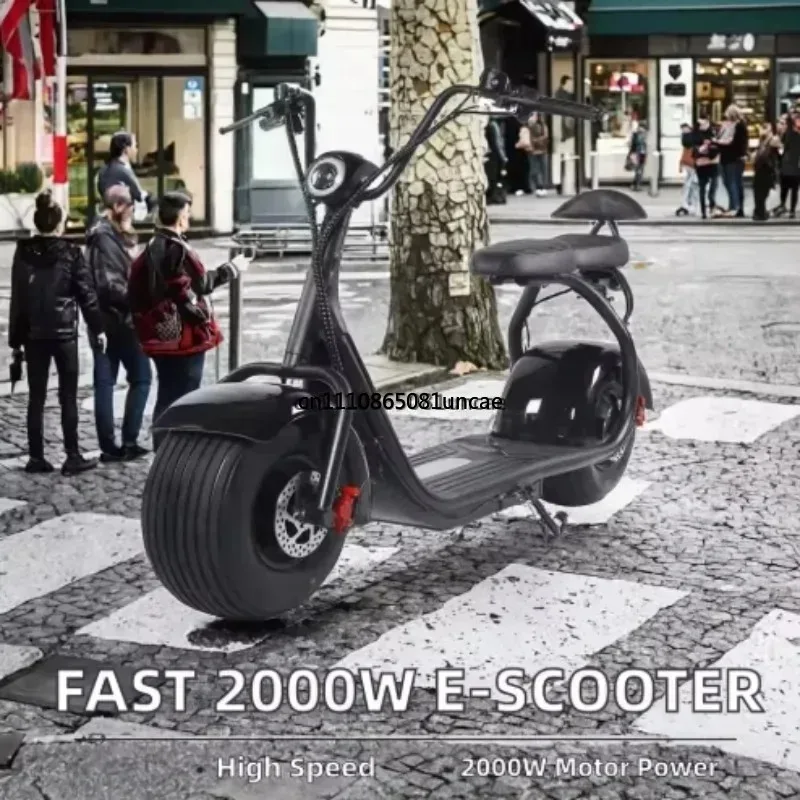New 1500W Steel Frame Electric Scooter - Two Seater with Lithium Battery for Men and Women