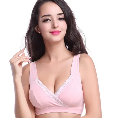 100% Cotton Maternity Bra for Breastfeeding Pregnancy Women Nursing Bra Wire Free Bras  Underwear Pregnancy Clothes