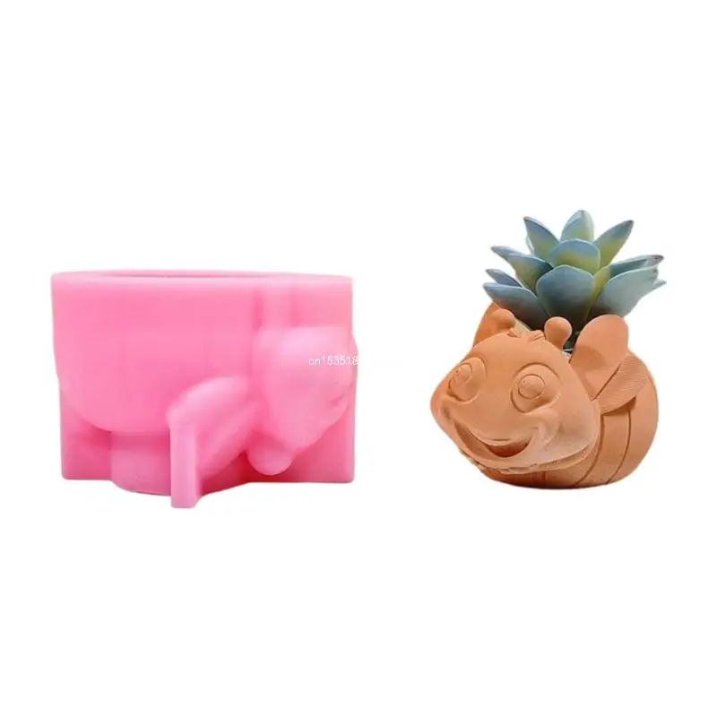 

Creative Bees Shaped Cement Planter Silicone Mold for Flower Pots Pen Holder Castes Mold for Garden Decoration Dropship