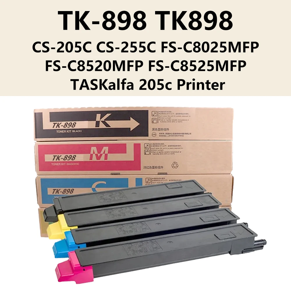 

Цветной тонер-картридж TK898 TK-898, совместимый с T-898BK TK898C TK898M TK898Y для принтеров Kyocera C8520MFP C8020MFP C8025MFP