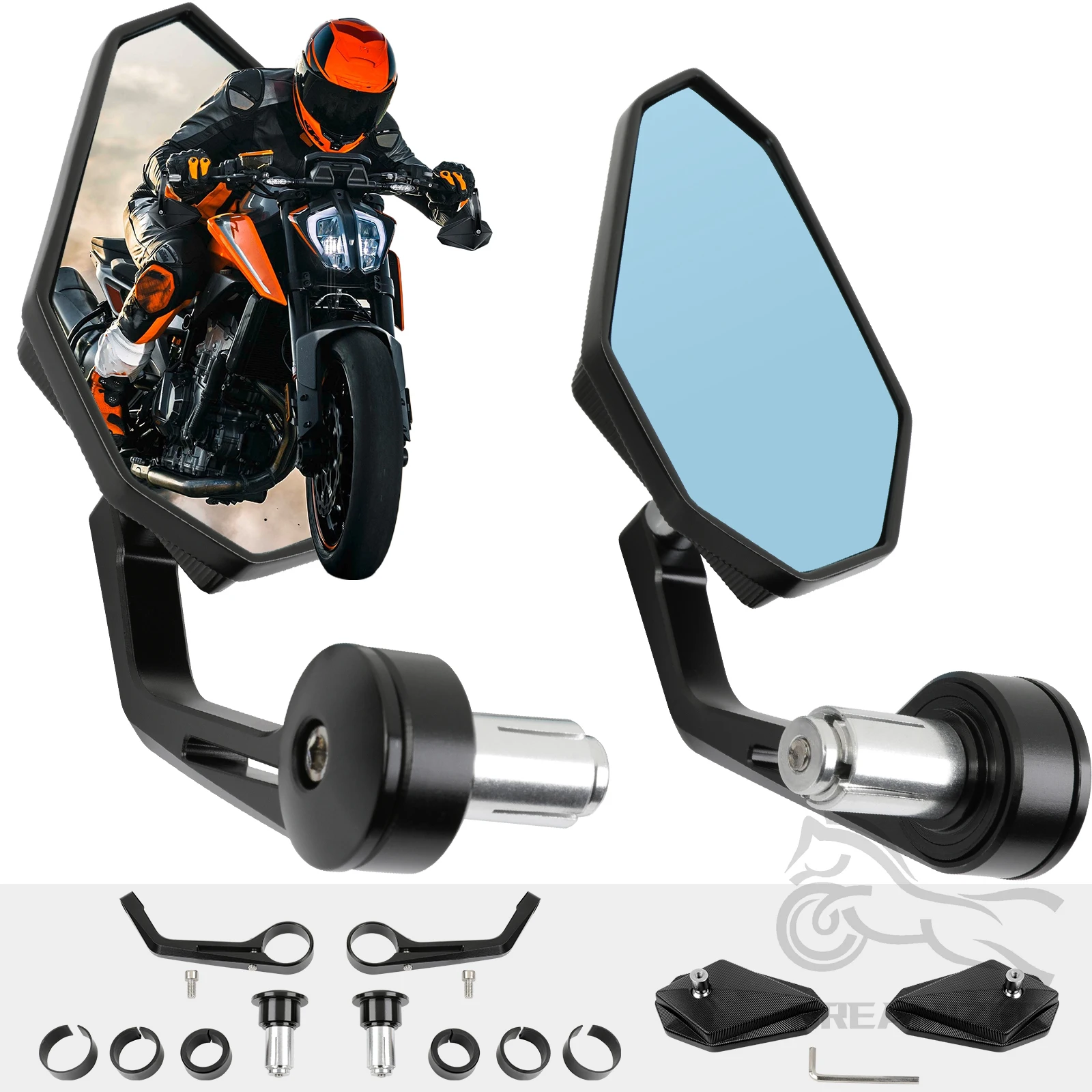 

Зеркала заднего вида на руль 7/8 дюйма для Kawasaki Eliminator 1000 900 600 500 450 250 125, запчасти для мотоциклов