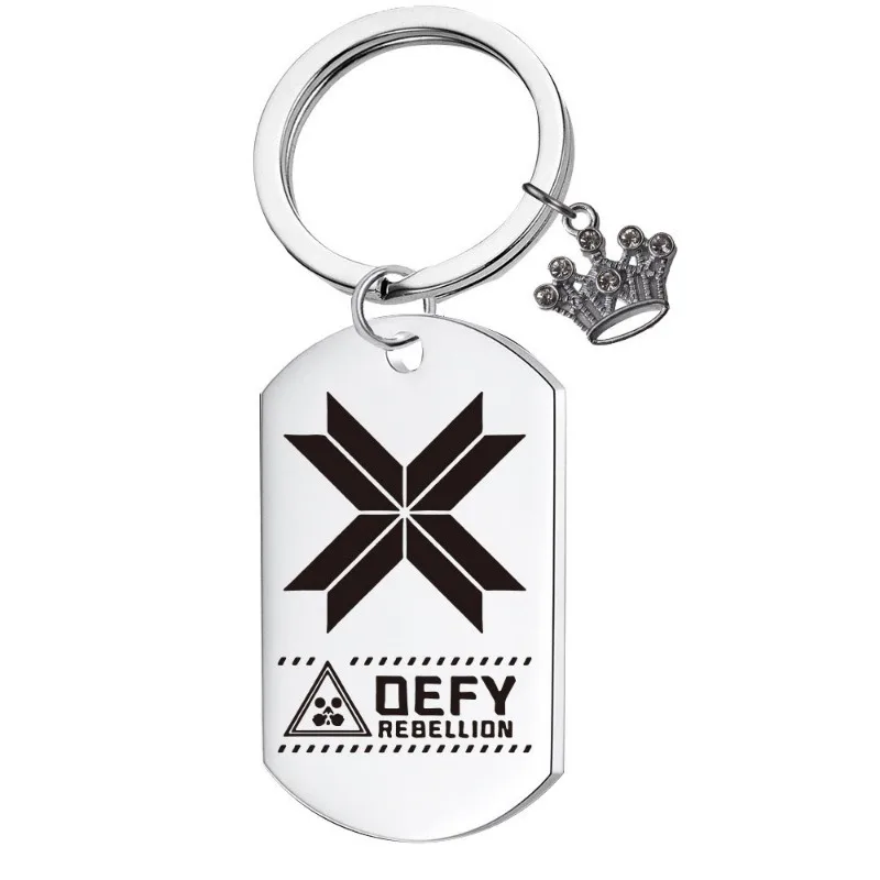 Girls Frontline Keychain for Women UMP45 Key Chain Man Trend Neck HK416 Pendant Silver Color Fashion Titanium Couples Party Gift