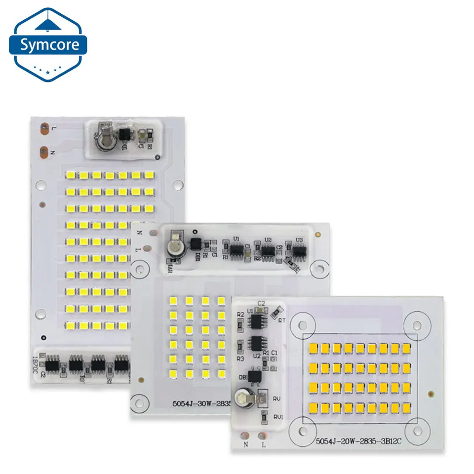 AC220V SMD2835 LED Chips Lamp 20W 30W 50W No Need Driver Lamp Beads For Outdoor Garden Light Floodlights Ceiling&panel Lights