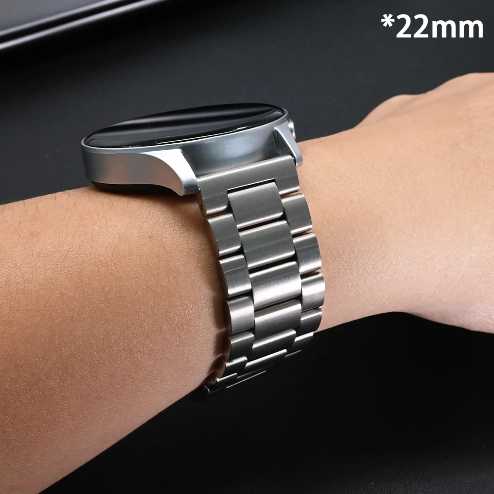 Luxury Titanium Metal 22mm Strap for Huawei GT5 Pro 46mm GT5/4 Watch 4/3 Pro Business Man Bracelet for Amazfit Balance GTR 4/3/2