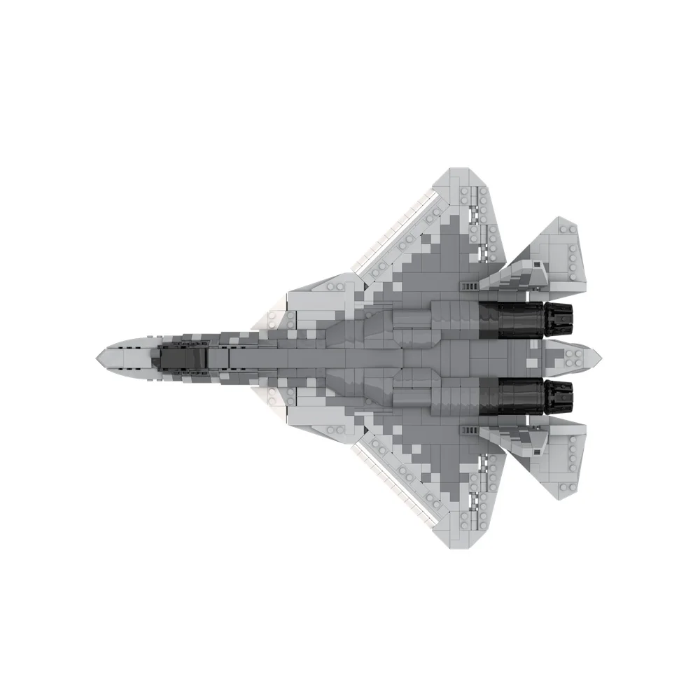 MOC Su - 57 Felon Fighter modelo de bloques de construcción de la Fuerza Aérea Rusa FGFA Stealth Sukhoi Su-57 lutador montaje ladrillos juguete para regalo