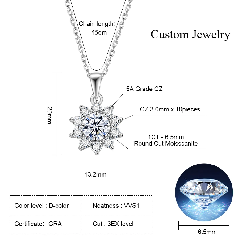 PTX (Custom Link)Custom Moissanite Order Necklace Customized Jewelry