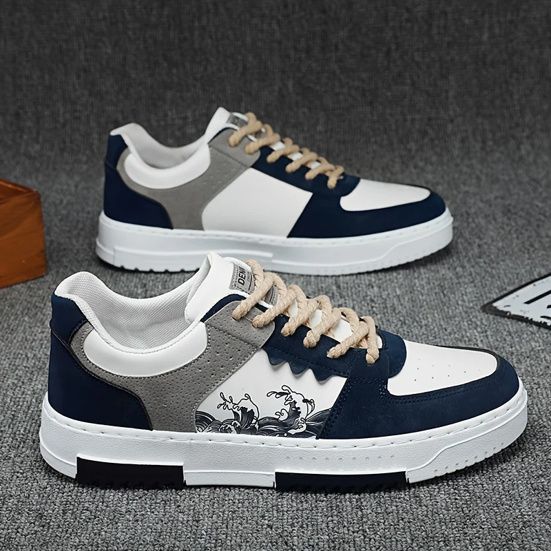 Nuevos zapatos de tablero retro para hombres, zapatos deportivos casuales de gran tamaño, zapatillas transpirables de moda, adecuados para actividades al aire libre