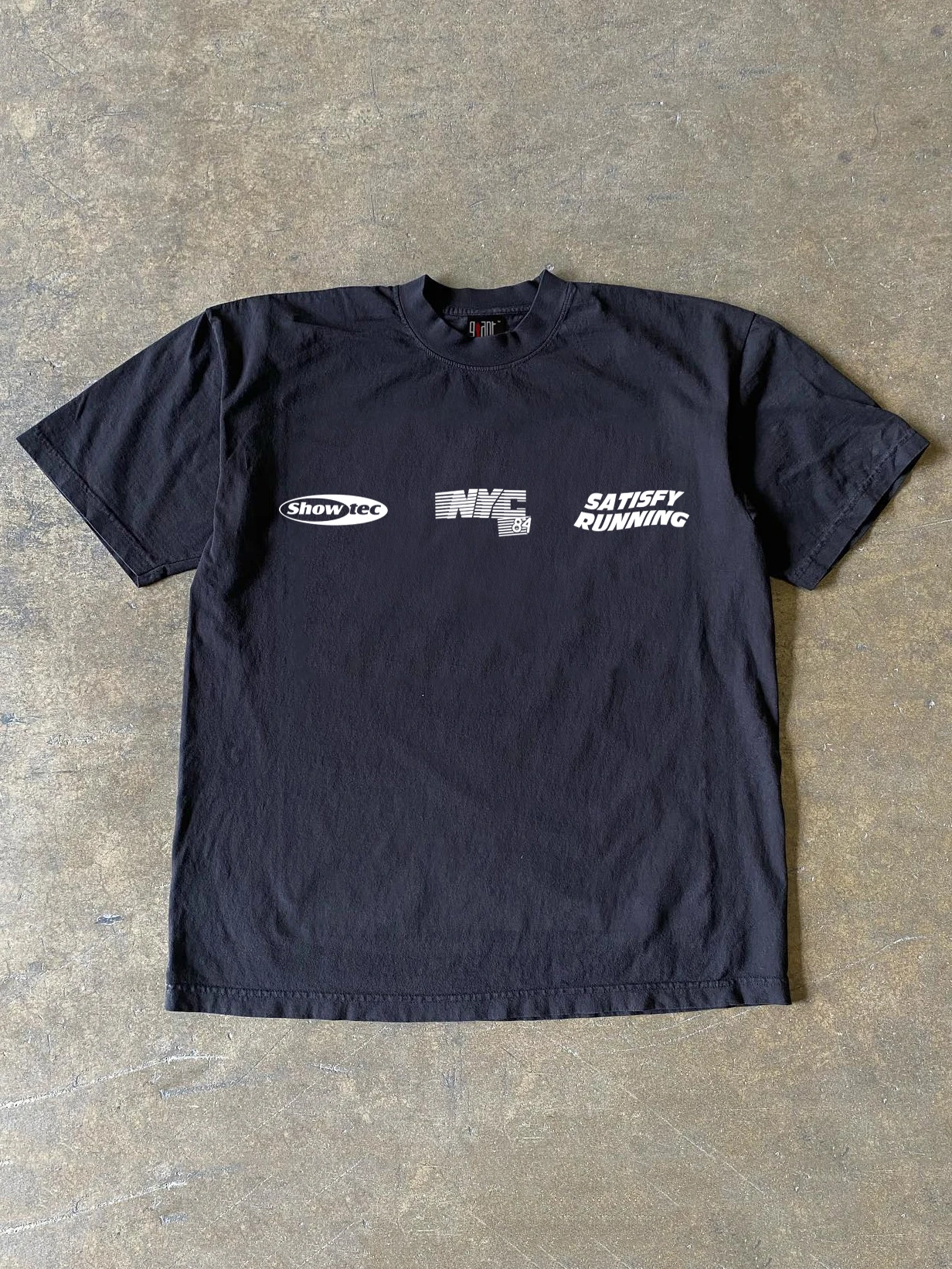 Camiseta Oversize de Algodão Puro 260g Estilo Harajuku com Estampa de Letras Simples - Coleção Xiao Chen Story