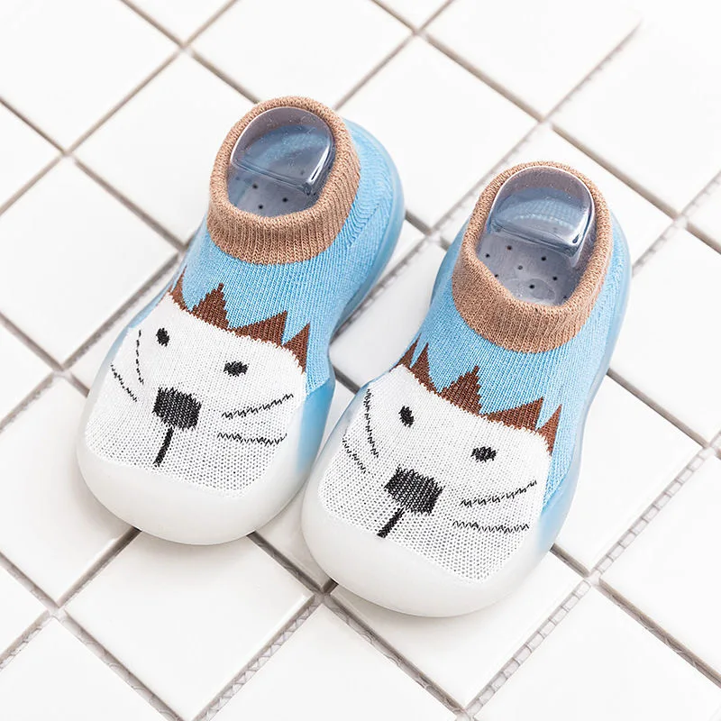 Baby shoes Non-slip breathable crib floor socks Rubber soles, cute slippers for baby girls and boys