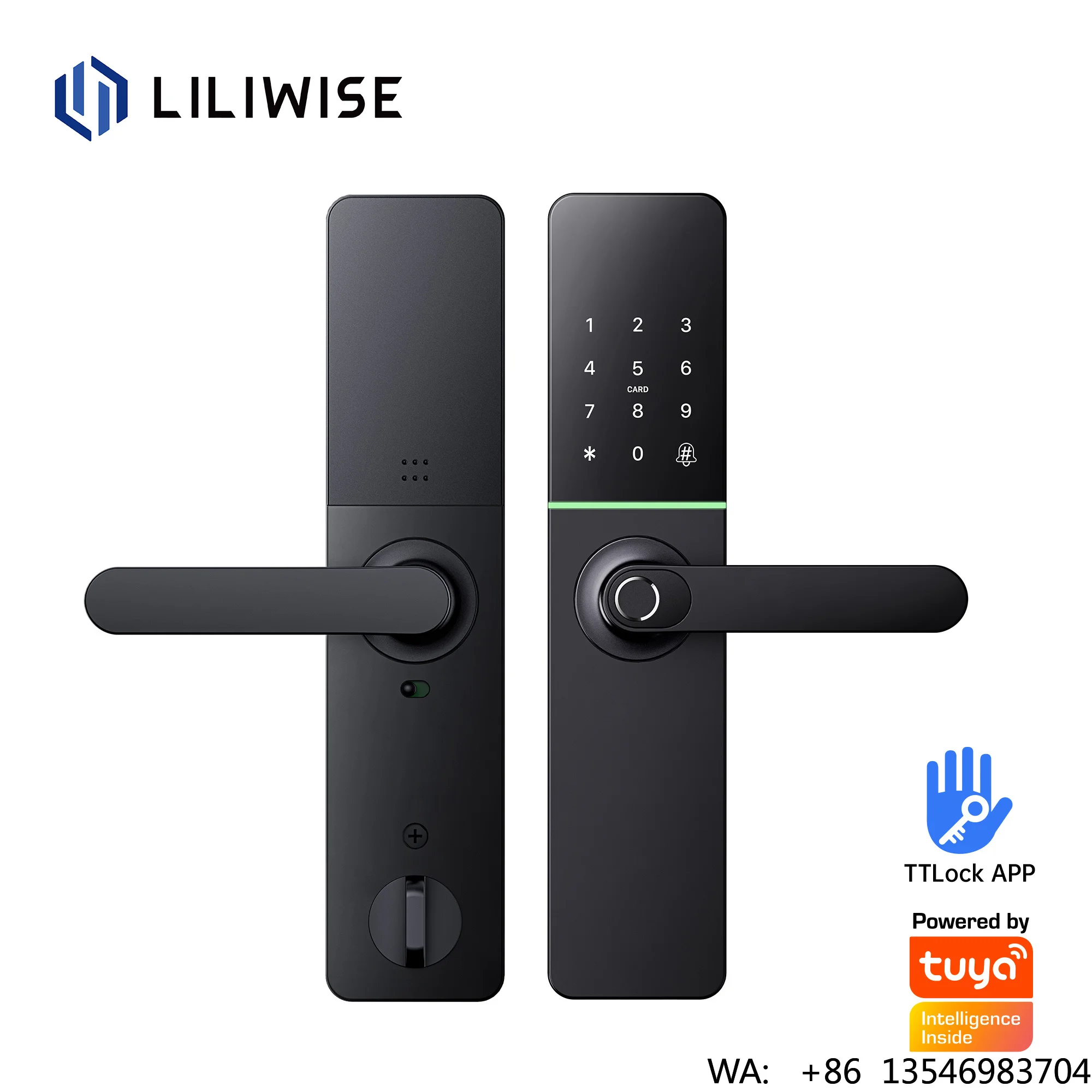 

Liliwiise Tuya Ttlock Smart Digital Fingerprint Lock Biometric Lock Rfid Card Wifi App Smart Door Lock