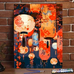 Painting by Numbers Lantern Garden Art Culture Digital Painting Handmade Adult Children Gift Wall Decoration Digital Art